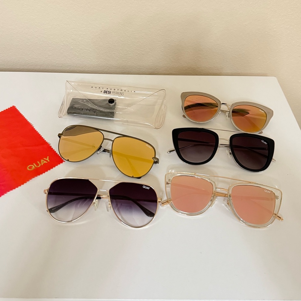 5 Pairs of QUAY Australia Oversized Sunglasses
